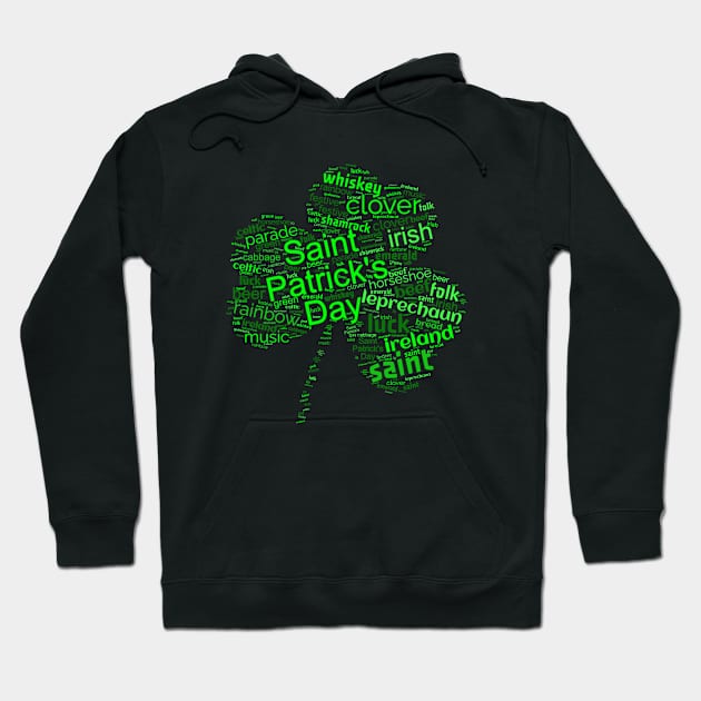 St. Patrick's Day - Clover Hoodie by Bhagyesh